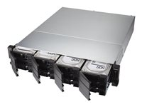 QNAP TS-1283XU-RP - NAS-server - 12 fack - kan monteras i rack - SATA 6Gb/s - RAID 0, 1, 5, 6, 10, 50, JBOD, 60 - RAM 8 GB - Gigabit Ethernet / 10Gbps SFP+ - iSCSI support - 2U TS-1283XU-RP-E2124-8G