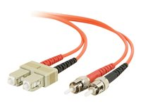 C2G SC-ST 50/125 OM2 Duplex Multimode PVC Fiber Optic Cable (LSZH) - Nätverkskabel - SC-läge (multi-mode) (hane) till ST-läge (multi-mode) (hane) - 5 m - 5 m - fiberoptisk - duplex - 50/125 mikron - OM2 - halogenfri - orange 85483
