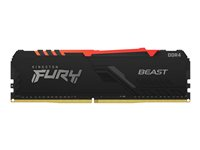 Kingston FURY Beast RGB - DDR4 - pakkaus - 128 Gt: 4 x 32 Gt - DIMM 288 nastaa - 2666 MHz / PC4-21300 - CL16 - 1.2 V - puskuroimaton - non-ECC - musta KF426C16BBAK4/128