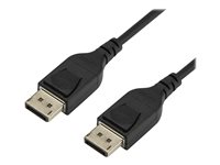StarTech 3ft/1m VESA Certified DisplayPort 1.4 Cable, 8K 60Hz HBR3 HDR, Super UHD DisplayPort to DisplayPort Monitor Cord, Ultra HD 4K 120Hz DP 1.4 Slim Video Cable M/M DP Connectors - DP 1.4 Latching Cable - DisplayPort-kabel - DisplayPort (hane) spärrad till DisplayPort (hane) spärrad - DisplayPort 1.4 - 1 m - stöd för 8K - svart - för P/N: CDP2DPHD, CDP2DPVGA, SV231QDPU34K, TB32DP14 DP14MM1M