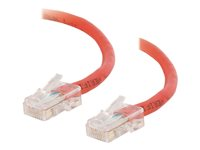C2G Cat5e Non-Booted Unshielded (UTP) Network Crossover Patch Cable - Risteytyskaapeli - RJ-45 (uros) to RJ-45 (uros) - 2 m - UTP - CAT 5e - säikeinen, uniboot - punainen 83334
