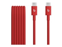 Beats - USB-kabel - USB-C (hane) till USB-C (hane) - USB 2.0 - 1.5 m - Snabbladdning upp till 60 W - snabb röd MDGF4ZM/A