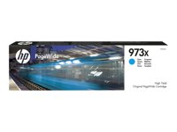 HP 973X - Tuottoisa - sinivihreä - alkuperäinen - PageWide - mustepatruuna malleihin PageWide Managed P55250; PageWide Pro 452, 477, 552, 577, MFP 477 F6T81AE