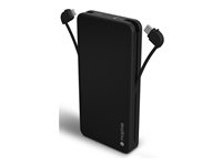 mophie Powerstation Plus - Power bank - 10000 mAh - 20 Watt - PD, Fast Charge - 2 utdatakontakter (Lightning, USB-C (PD)) 401114384
