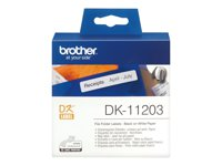 Brother DK-11203 - Svart på vitt - 17 x 87 mm 300 etikett (er) (1 rulle/rullar x 300 etiketter för filmappar - för Brother QL-1050, QL-500, QL-550, QL-560, QL-570, QL-650, QL-710, QL-720, QL-820 DK11203