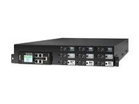 APC NetShelter Rack PDU Advanced - Kraftdistributionsenhet (kan monteras i rack) - växlad, mätad, 415 V - växelström 415 V - 41400 VA - 3-fas - Ethernet 10/100/1000 - ingång: IEC 60309 60A - utgångskontakter: 18 (9 x IEC 60320 C13/C15, 9 x IEC 60320 C13/C15/C19/C21) - 2U - 3 m sladd - svart - för P/N: AR3003, AR3003SP, AR3006, AR3006SP, AR3103, AR3103SP, AR3106, AR3106SP APDU11454SW