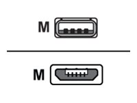 Jabra - USB-kabel - USB (hane) till mikro-USB typ B (hane) - för Evolve 65 MS mono, 65 MS stereo, 65 UC mono, 65 UC stereo 14201-61