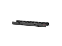 APC Horizontal Cable Manager Single-Sided with Cover - Kabelhållarsats för rack - svart - 1U - 19" - TAA-kompatibel - för P/N: AR4012A, AR4017A, AR4032A, AR4038LA, SRT5KRMXLT-A, SRT6KRMXLT-A, SRT8KRMXLT-A AR8602A