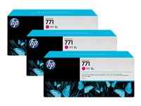 HP 771 - 3-pack - 775 ml - magenta - original - bläckpatron - för DesignJet Z6600 Production Printer, Z6800 Photo Production CR252A