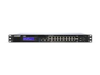QNAP Smart Edge QGD-1602 - Kytkin - smart - 2 x 10 Gigabit SFP+ + 8 x 2.5GBase-T + 8 x 10/100/1000 - telineeseen asennettava QGD-1602-C3558-8G
