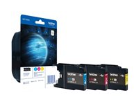 Brother LC1280XL Rainbow-Pack - Gul, cyan, magenta - original - blister med akustiskt / elektromagnetiskt alarm - bläckpatron LC1280XLRBWBPDR
