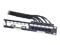 APC Data Distribution Cable - Verkon kaapeli - TAA-yhdenmukainen - RJ-45 (naaras) to RJ-45 (naaras) - 4.6 m - UTP - CAT 6 - musta DDCC6-015