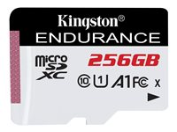 Kingston High Endurance - Flash-muistikortti - 256 Gt - A1 / UHS-I U1 / Class10 - microSDXC UHS-I U1 SDCE/256GB