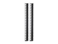 APC - Rackpanel för kabelhantering - svart - 48U - TAA-kompatibel (paket om 2) - för P/N: AR9307SP, NBPD0150, SMX2KR2UX145, SMX3KR2UNCX145, SRT1000RMXLI, SRT1000RMXLI-NC AR7723