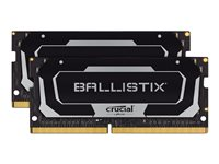 Ballistix - DDR4 - pakkaus - 32 Gt: 2 x 16 Gt - SO-DIMM 260-pin - 3200 MHz / PC4-25600 - CL16 - 1.35 V - puskuroimaton - non-ECC - musta BL2K16G32C16S4B