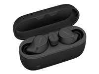 Jabra Evolve2 Buds MS - True wireless-hörlurar med mikrofon - inuti örat - Bluetooth - aktiv brusradering - USB-C via Bluetooth-adapter - ljudisolerande - svart - Certifierad för Microsoft-teams 20797-999-899