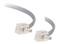 C2G RJ11 6P4C Straight Modular Cable - Puhelinkaapeli - RJ-11 (uros) to RJ-11 (uros) - 10 m - harmaa 83867