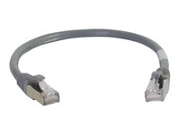 C2G Cat6a Booted Shielded (STP) Network Patch Cable - Kytkentäkaapeli - RJ-45 (uros) to RJ-45 (uros) - 20 m - STP - CAT 6a - valettu, piikitön, säikeinen - harmaa 89924