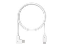 Compulocks 6ft Charge & Data USB-C to USB-C 90-Degree Cable Right Angle - USB-kaapeli - 24 pin USB-C (uros) suora to 24 pin USB-C (uros) oikeakulmainen - 1.83 m - valkoinen malleihin Compulocks BrandMe, Space Flex, Space Kiosk, Space Rail, Space Reach, Space Rise 6FTALLUSBC