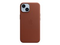 Apple - Skydd för mobiltelefon - MagSafe-kompatibilitet - läder - umber - för iPhone 14 MPP73ZM/A