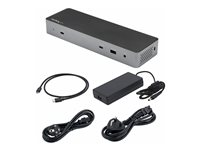 StarTech.com Thunderbolt 3-dockningsstation med USB-C värdkompabilitet - Dubbla 4K 60Hz DisplayPort 1.4- eller dubbla HDMI-skärmar - Singel 8K - TB3/USB-C dockningsstation för bärbar dator - 96 W PD, 5xUSB - 10 Gbit/s - Dockningsstation - USB-C 3.2 Gen 2 / Thunderbolt 3 - 2 x HDMI, 2 x DP - 1GbE TB3CDK2DHUE