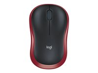 Logitech M185 - Hiiri - optinen - langaton - 2.4 GHz - USB johdoton vastaanotin - punainen 910-002237