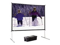 Da-Lite Fast-Fold Deluxe Screen System Complete Screen HDTV Format - Projektorduk - bakre - 118" (300 cm) - Dual Vision - svart 88689