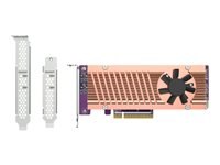 QNAP QM2-2P-384A - Tallennuslaitteen ohjain - PCIe 3.0 - matala profiili - PCIe 3.0 x8 malleihin QNAP QGD-1600 QM2-2P-384A