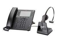 Poly VVX 450 - Téléphone VoIP - (conférence) à trois capacité d'appel - SIP, SRTP, SDP - 12 lignes - noir - GSA gouvernemental - Conformité TAA 89B75AA#AC3