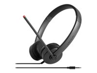 Lenovo Stereo Analog Headset - Kuulokkeet + mikrofoni - korvien päällä - langallinen 4XD0K25030