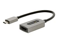 Startech USB C till HDMI-adapter - 4K 60 Hz video, HDR10 - USB-C till HDMI 2.0b adapterdongel - USB Type-C DP alt-läge till HDMI-monitor/skärm/TV - USB C till HDMI-konverterare - Videokort - USB-C hane till HDMI hona - 13 cm - rymdgrå - aktiv, 4K60Hz (3840 x 2160) stöd USBC-HDMI-CDP2HD4K60