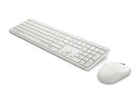 Dell Pro 5 KM526 - Sats med tangentbord och mus - full size - trådlös - 2.4 GHz - QWERTY - USA, internationellt - ljus ask - med 3 years NBD Advance Exchange KM526-LT-INT