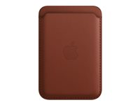 Apple - Plånbok för mobiltelefon/kreditkort - med MagSafe - läder - umber - för iPhone 12, 13, 14, 15, 16, 16e, 17, 17e, 18, Air MPPX3ZM/A