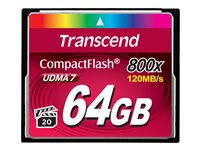 Transcend - Flash-muistikortti - 64 Gt - 800x - CompactFlash TS64GCF800