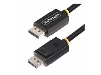 StarTech 3m DisplayPort 2.1 Cable, VESA-Certified DP40 DP 2.1 Cable - DisplayPort-kabel - DisplayPort (hane) spärrad till DisplayPort (hane) spärrad - DisplayPort 2.1 - 3 m - passiv, 8K60Hz stöd, 4K144Hz stöd, 1440p stöd 240 Hz, upp till 40 Gbps dataöverföringshastighet, UHBR10, HDR-stöd - svart DP21-3M-DP40-CABLE
