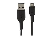 Belkin BoostCharge - USB-kaapeli - Micro-USB Type B (uros) to USB (uros) - 1 m - musta CAB005BT1MBK