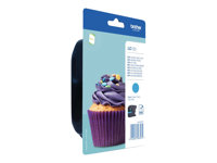 Brother LC123C - Lång livslängd - cyan - original - blister - bläckpatron - för Brother DCP-J132W, DCP-J172W, DCP-J4110DW, DCP-J552DW, DCP-J752DW LC123CBP