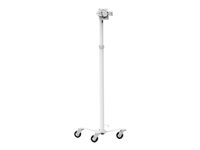 Compulocks Universal Tablet Cling Medical Rolling Kiosk - Kärry malleihin tabletti - metalli - valkoinen -näytön koko: 7"-13" -kiinnitysliitäntä: 100 x 100 mm UCLGMCRSTDW