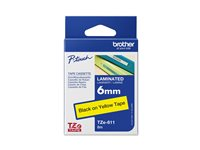 Brother TZe-611 - Svart på gult - Rulle (0,6 cm) 1 kassett(er) bandlaminat - för Brother PT-D210, D600, H110; P-Touch PT-1005, D200, D450, H105; P-Touch Cube Pro PT-P910 TZE611