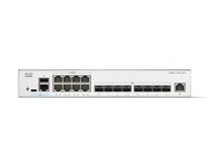 Cisco Catalyst 1300-16XTS - Kytkin - L3 - smart - 8 x 10GBase-T + 8 x 10 Gigabit SFP+ - telineeseen asennettava C1300-16XTS