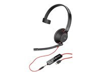 HP Poly Blackwire C5210 - Blackwire 5200 series - headset - på örat - kabelansluten - USB-C, 3,5 mm kontakt - svart - Certifierad för Microsoft-teams, Certifierad för Skype for Buisness, Cisco Jabber-certifierad, Avaya-certifierad 805H4AA