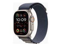 Apple Watch Ultra 2 - 49 mm - titanium - älykello kanssa Alpine-ranneke - tekstiili - sininen pannan koko: M - 64 Gt - LTE, Wi-Fi, Bluetooth, UWB - 4G - 61.4 g MREP3KS/A
