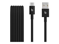 Beats - USB-kabel - USB (hane) till USB-C (hane) - USB 2.0 - 1.5 m - flätad, USB Fast Charge (15W), förstärkt design - bultsvart MDGG4ZM/A