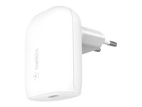 Belkin BoostCharge - Strömadapter - PPS-teknik - 30 Watt - 3 A - Fast Charge, PD 3.0 (USB-C) - vit WCA005VFWH