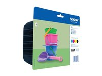 Brother LC221 Value Pack - 4-pack - svart, gul, cyan, magenta - original - bläckpatron - för Brother DCP-J562DW LC221VALBPDR