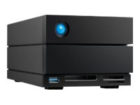 LaCie 2big Dock STLG28000400 - Kiintolevyasemaryhmä - 28 Tt - 2 telineet (SATA-600) - HDD 14 Tt x 2 - Thunderbolt 4, USB 3.2 Gen 2 (ulkoinen) - sekä 5 vuoden tietojen palautuksen huoltosuunnitelma STLG28000400