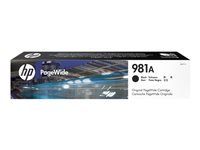 HP 981A - 106 ml - musta - alkuperäinen - PageWide - mustepatruuna malleihin PageWide Enterprise Color MFP 586; PageWide Managed Color E55650 J3M71A