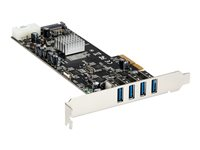 Startech PCI Express (PCIe) SuperSpeed USB 3.0-kortadapter med 4 portar och 4 dedicerade kanaler på 5 Gbps ? UASP ? SATA/LP4-ström - USB-adapter - PCIe x4 - USB 3.0 x 4 - för P/N: BNDTB10GI, BNDTB210GSFP, BNDTB310GNDP, BNDTB410GSFP, BNDTB4M2E1, BNDTBUSB3142 PEXUSB3S44V