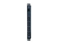 APC Easy Basic Rack PDU EPDU1016B - Kraftdistributionsenhet (kan monteras i rack) - AC 200/208/230 V - 3680 VA - ingång: IEC 60320 C20 - utgångskontakter: 8 (power IEC 60320 C13) - 1U - 2.5 m sladd - svart - för P/N: SCL500RM1U, SCL500RMI1U, SMT1500RM2UCUS, SMX2KR2UX145, SMX3KR2UNCX145, SMX750CUS EPDU1016B