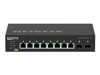 NETGEAR AV Line M4250-8G2XF-PoE+ - Kytkin - L3 - Hallinnoitu - 8 x 10/100/1000 (8 PoE+) + 2 x 10 Gigabit SFP+ - sivusta sivuun ilmavirtaus - telineeseen asennettava - PoE+ (220 W) GSM4210PX-100EUS